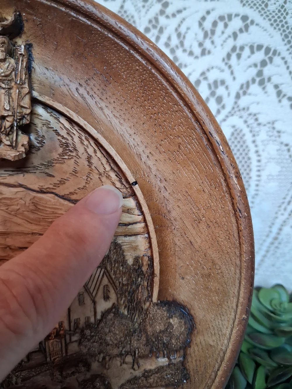 Vintage Icelandic Pingvellir(Thingvellir) Wood/Resin Wall Plaque Coat Of Arms